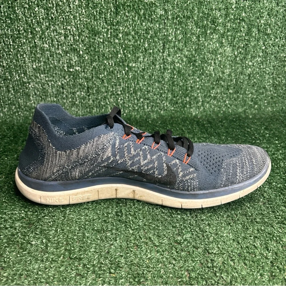 Nike‎ Free 4.0 Flyknit Navy Blue Mens Size 11 631053-404 Running Shoes